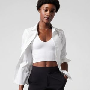 NWT Athleta White Uptown Shirt
